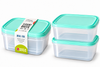 Wham Food Storage Container Lunch Box Plastic Kitchen Tub With Lid 3L Set of 2