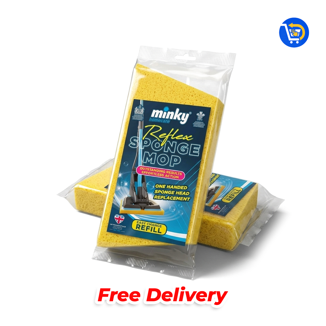 Minky Reflex Sponge Mop Refill Head Antibacterial Super Absorbent Floor Cleaner
