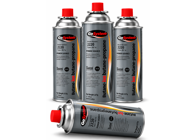 BUTANE 4 PACK GAS BOTTLES CARTRIDGES PORTABLE CAMPING STOVES CANISTERS 227g