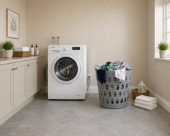 Signature Large Flexible Laundry Basket Grey Clothes Washing Hamper Storage Bin