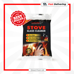 Trollull Stove Glass Cleaner Steel Wool Pack 2 Fire Stove Soot Remover