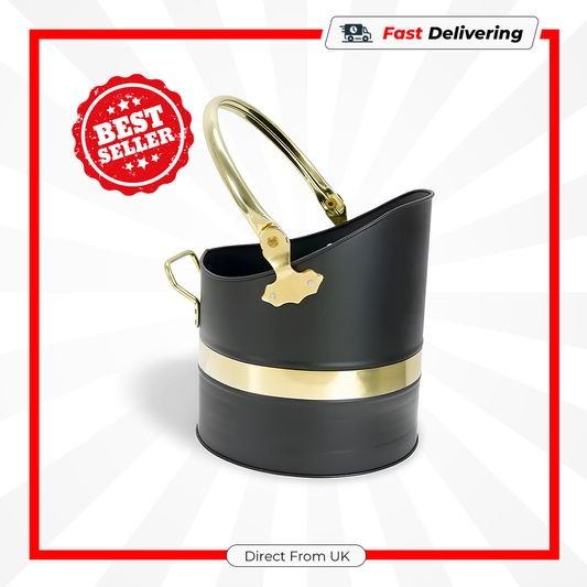 Manor Warwick Fireplace Helmet Black Brass Fire Guard Hearth Safety Slim