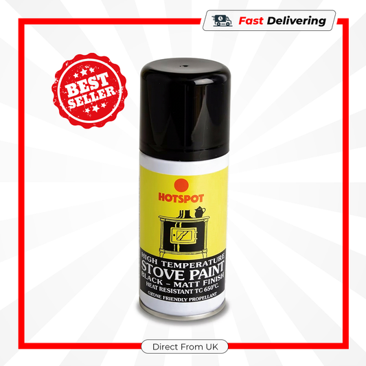 Hotspot Stove Paint 150ml High Temp Heat Resistant Black Matt Finish Fireplace
