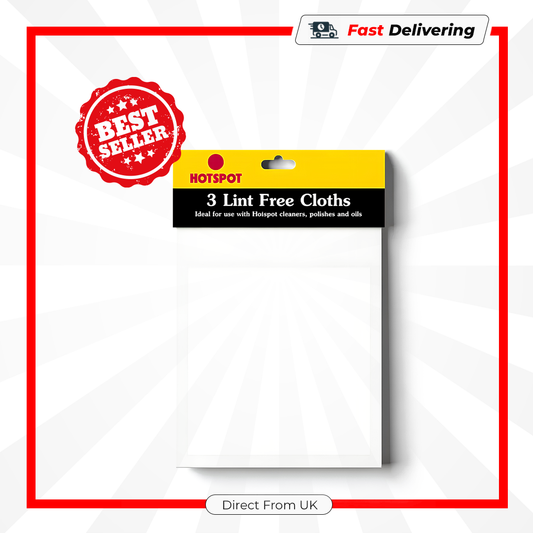 Hotspot Lint Free Cloths 3 Pack 100% Cotton Highly Absorbent Polishing Cloths