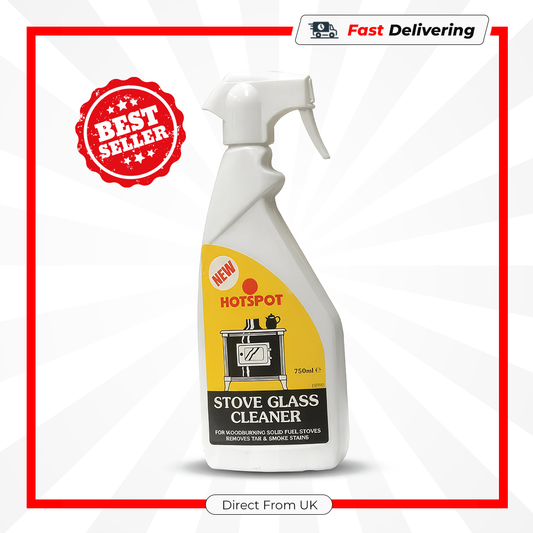 Hotspot Stove Glass Cleaner 750ml Wood Coal Oil Fire Stove & Fireplace Spray