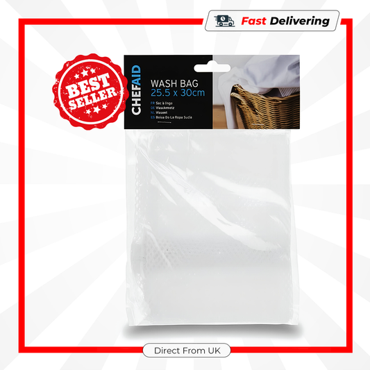 Chef Aid Wash Bag Zipped Toiletry Travel Laundry Organizer for Delicates