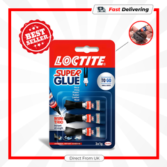 Loctite Mini Trio Super Glue 3 x 1g Fast Strong Clear Bond DIY Repairs