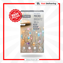 Premier Battery Operated Microbrights 50 LED Rainbow Multi Action Lights