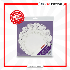 Caroline Assorted White Paper Doyleys Pack 24 Decorative Cake Serving Trays