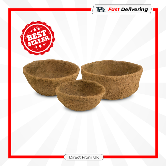 Ambassador Slim Round Coco Moulded Liner 10 Inch Plant Pot Basket Garden