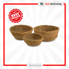 Ambassador Slim Round Coco Moulded Liner 10 Inch Plant Pot Basket Garden