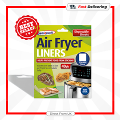Sealapack Disposable Air Fryer Liners Non Stick Square 40 Pack Basket Sheets