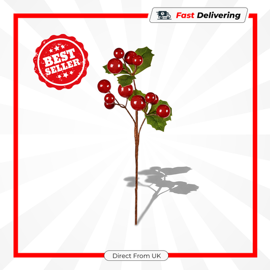 Premier Cherry Pick 30cm Artificial Cherries Floral Decoration Christmas Craft