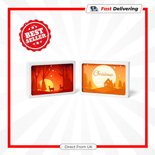 Premier Diorama Christmas Scene 30 x 21cm Tabletop Holiday Decoration Decor