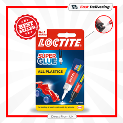 Loctite Super Glue All Plastics 2g + 4ml Fast Strong Bond DIY Repairs