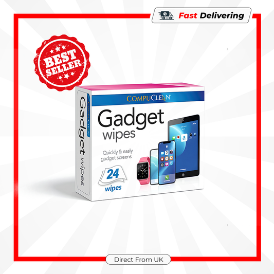 Compuclean Gadget Wipes 24 Pack Screen Cleaner Wipes for Phones Tablets Laptops