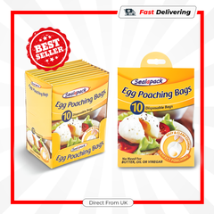Sealapack 10 Pack Egg Poaching Bags Reusable Non-Stick Boil Steam Cooking