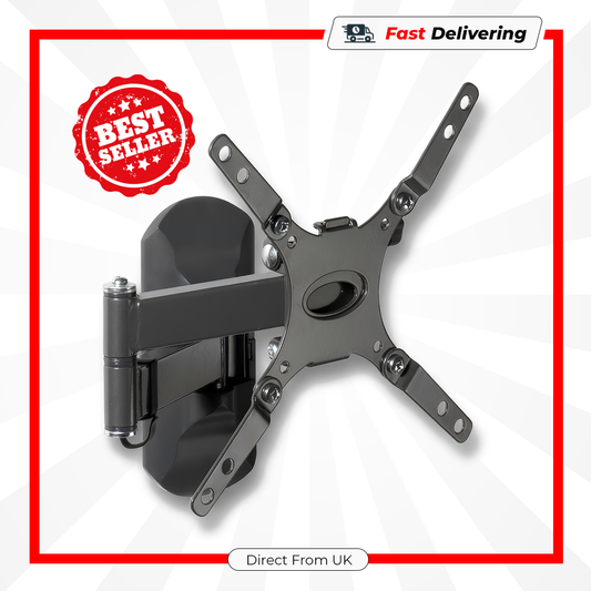 Slim Tilt & Swing TV Wall Mount Bracket Swivel Adjustable VESA 19–40 Inch Black