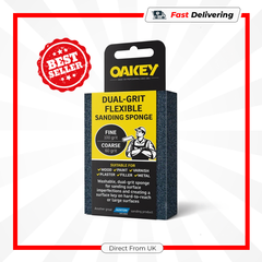 Oakey Dual-Grit Flexible Sanding Sponge 90x65x25mm Fine Coarse Wood Paint Metal
