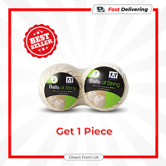 Ig Design 2 Balls of String 40m Strong Craft Twine Gift Wrapping Durable Cord