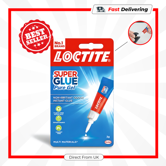 Loctite Super Glue Repositionable Gel 3g Fast Strong Bond DIY Repairs