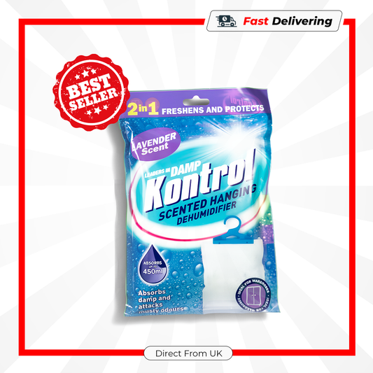 Kontrol Hanging Dehumidifier Lavender Scent Moisture Absorber Wardrobe