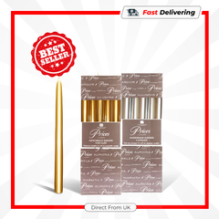 Price's Candles Venetian 10" Silver Taper Dinner Candles Pack of 10