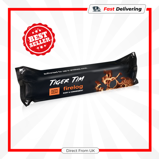 Tiger Tim Firelog 1.1kg Odourless Smokeless Fire Log Long Burning Fireplace