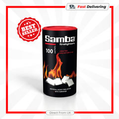 Samba Burner Firestarter Firelighter Tube 100 | Instant Lighting Sachets