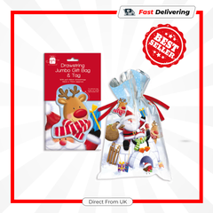 Ig Design Drawstring Jumbo Gift Bag & Tag Jumbo