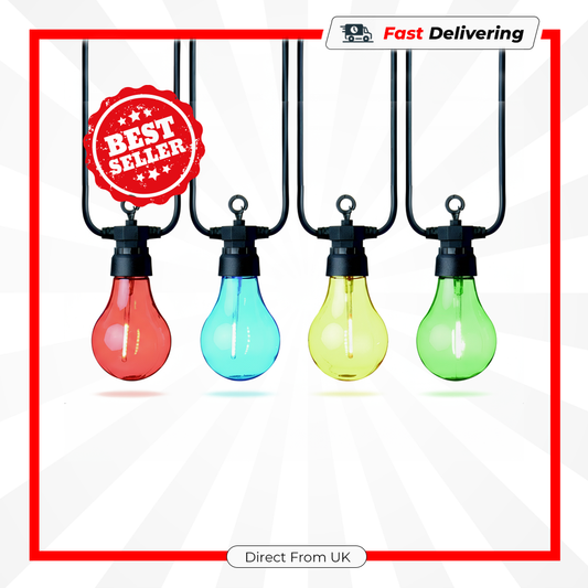 Premier 10 Connectable Multi Coloured LED Christmas Lights Indoor Outdoor Decor
