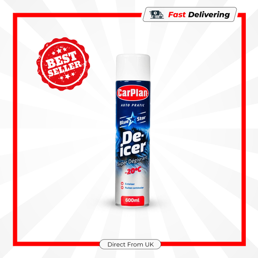Blue Star De-Icer Spray 600ml Car Windscreen Ice Remover -15°C Fast Acting