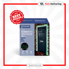 Premier 5.5m Garland Door Lights 800 LED Multi Coloured Christmas Decoration