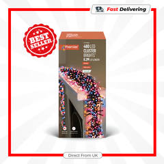 Premier 480 LED Multi Action Cluster Brights With Timer Rainbow/Green Cable