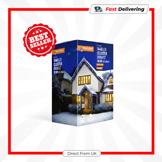 Premier 1440 Multi Action LED Cluster Brights Multi Coloured/Green Cable