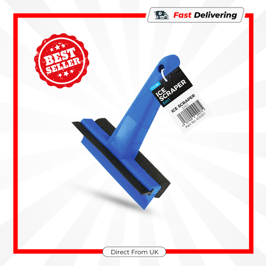 JRP 3 In 1 Ice Scraper Snow Brush Frost Remover Car Windscreen Tool