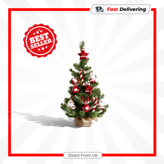 Kaemingk Imperial 60cm Mini Decorated Christmas Tree Tabletop Decoration