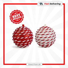 Kaemingk Foam Bauble with Hanger 8cm Christmas Tree Decoration Ornament