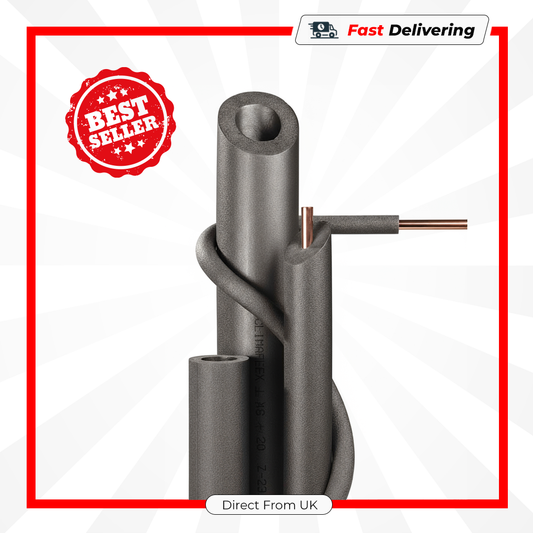 Davant Economy Pipe Wrap 1m Length 9mm Wall Thickness Insulation for 22mm Pipes
