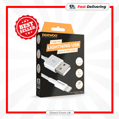 Daewoo 3m USB-A to 8 Pin Lightning Cable 2A Fast Charge Apple iPhone Cable