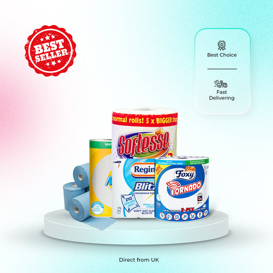 100% Absorbent Roll Kitchen Towels Hand Paper in Multi Pack