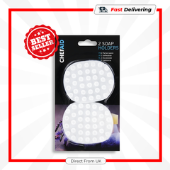 Chef Aid Soap Holders Pack of 2 Bathroom Sink Shower Soap Dish Tray