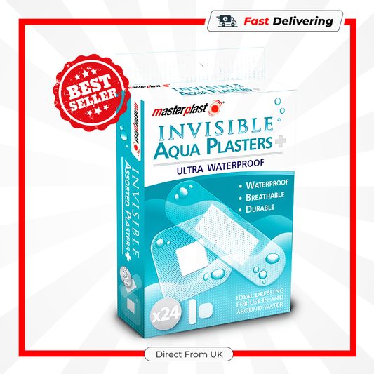 Masterplast Invisible Aqua Plasters Waterproof Skin Friendly First Aid Pack 24
