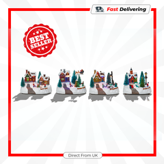 Premier Animated Christmas House 14cm LED Holiday Decoration Display