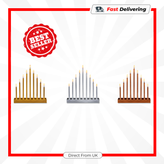 Premier 9 Light Flicker Candlebridge Assorted LED Warm Christmas Window Display