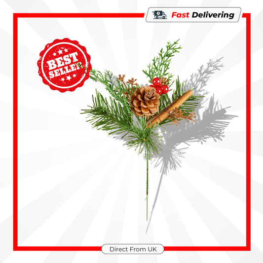 Premier 20cm Cinnamon Pick Christmas Decoration Festive Floral Accent