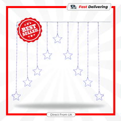 Premier FlexiBrights Star V Curtain Light 258 White LEDs 1.2m Indoor Outdoor