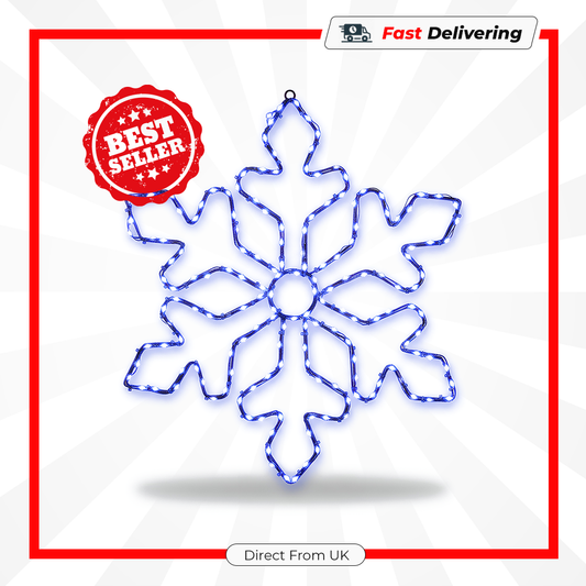 Premier FlexiBrights Snowflake Light 165 White LEDs 44x50cm Outdoor Display