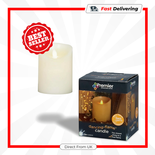 Premier 13cm LED Dancing Flame Candle Realistic Flicker Home Decor Light