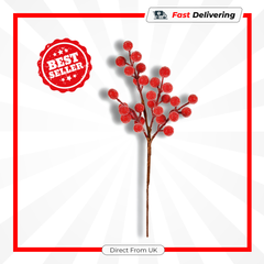 Premier 30cm Frosted Berry Pick Christmas Floral Decoration Winter Accent